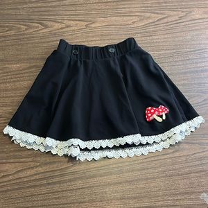 Hot Topic Midnight Hour Large Black Mushroom Skirt